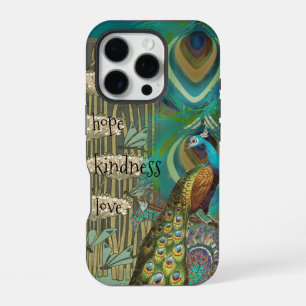 Damask Peacock & Feather You Choose Colour iPhone 16 Pro Case