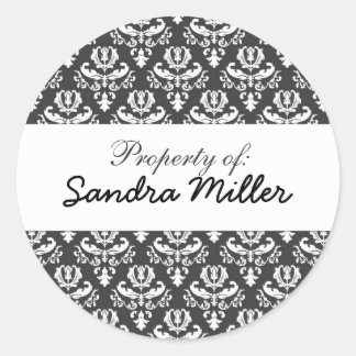 Damask personalised label