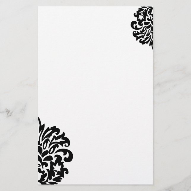 damask personalised stationery (Front)