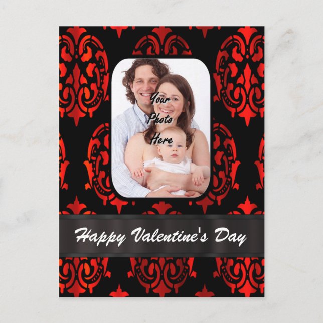 Damask photo template Valentines day (Front)