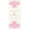 Damask pink, grey wedding ceremony program