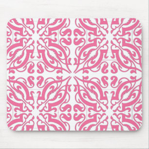 DAMASK - Pink Mouse Mat