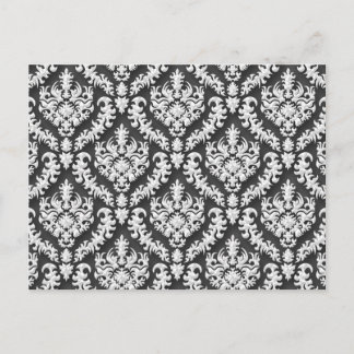 Damask Print in Grey - Gorgeous! Postcard