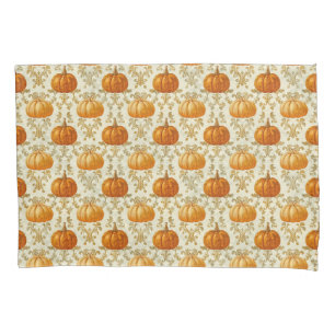 Damask Pumpkin Pattern Pillowcase Set