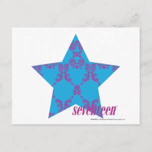 Damask Purple-Aqua 2 Postcard
