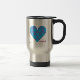Damask Purple-Aqua 3 Travel Mug