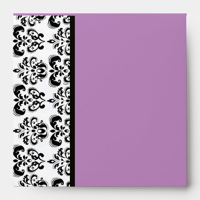DAMASK ,purple lavander Envelopes (Front)