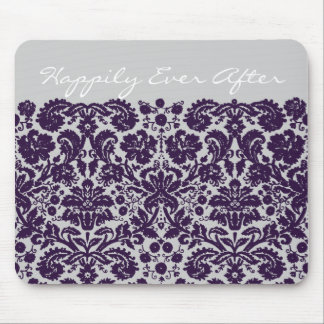 Damask Purple Wedding Mouse Mat