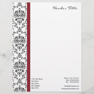 Damask Regal Letterhead Template