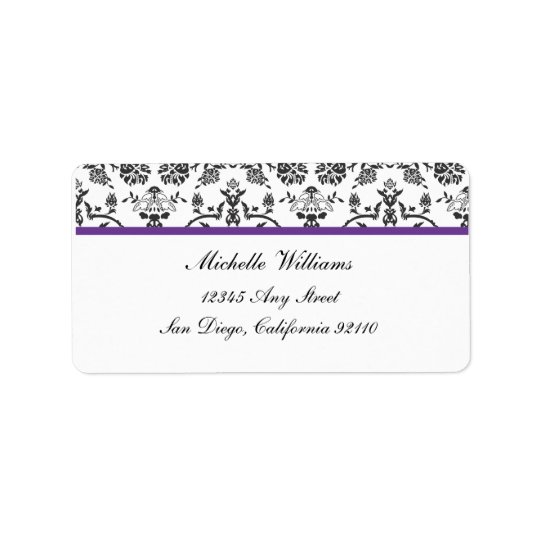 Damask Return Address Label