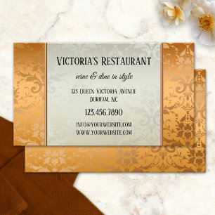 Damask Rose Gold Professional Business Card