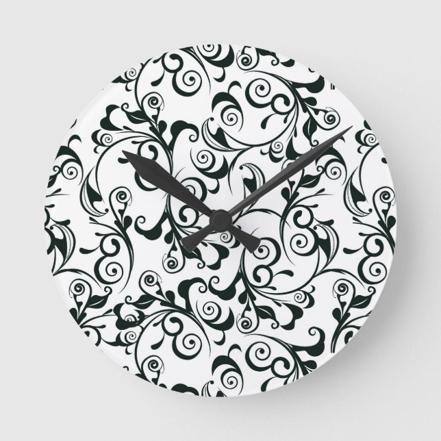 Damask Round Clock (Front)