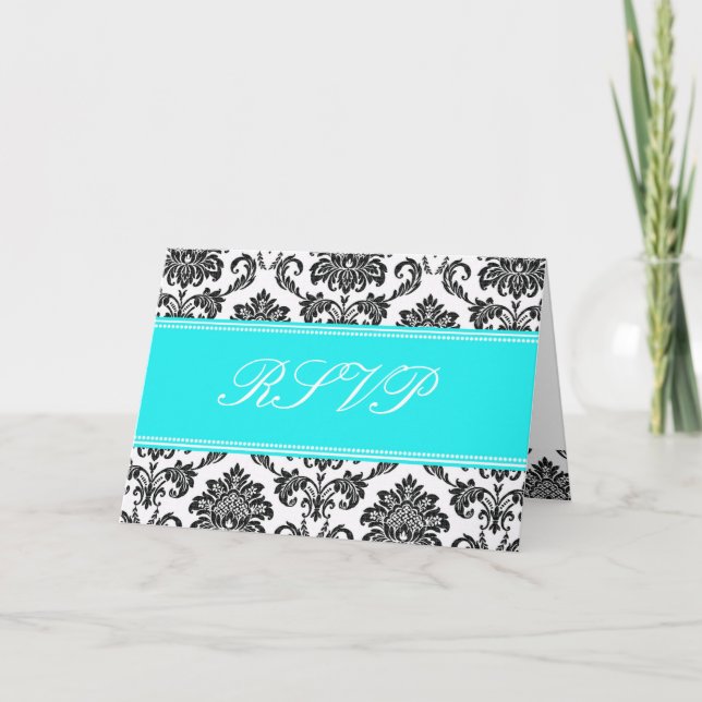Damask RSVP Card (Front)