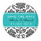 Damask Save the Date Wedding Announcement