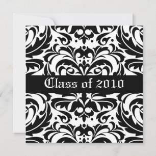 Damask Scroll Class of Graduation Invitation