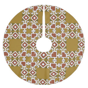 Damask seamless: vintage pattern background brushed polyester tree skirt
