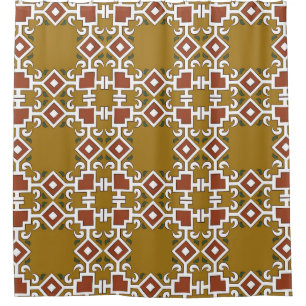 Damask seamless: vintage pattern background shower curtain