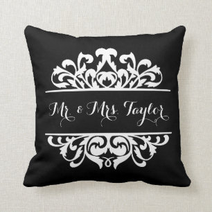 Damask Signature DIY CHOOSE YOUR BACKGROUND COLOR Cushion