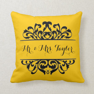 Damask Signature DIY CHOOSE YOUR BACKGROUND COLOR Cushion