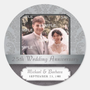 Damask Silver (25th) Anniversary sticker