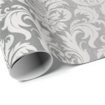 Damask Silver Gray Royal Metallic Elegant Wedding Wrapping Paper<br><div class="desc">Shiny and Chic Conceptual Floral Royal Wrapping Paper 
Can be a beautiful decor for many events like wedding,  anniversary,  birthday,  graduations,  new home,  corporate,  bridal showers etc</div>