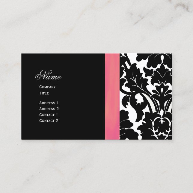 Damask Sophisticate ~ Business Card (Front)