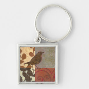Damask Sparrow Key Ring