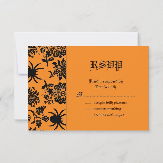 Damask Spider RSVP (Front)