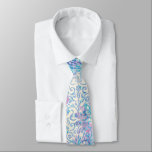 Damask Spring Blue Floral Tie<br><div class="desc">Celebrate spring and summer with this delicate floral damask in shades of blue,  turquoise,  and raspberry neck tie. Damask print from Tim Coffey's Flutterby Spring collection.</div>