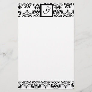 DAMASK SQUARE MONOGRAM STATIONERY