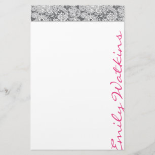 Damask Stationery Set