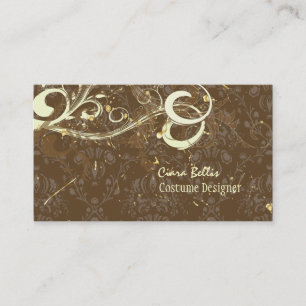 Damask + swirls Costume Designer Business Card