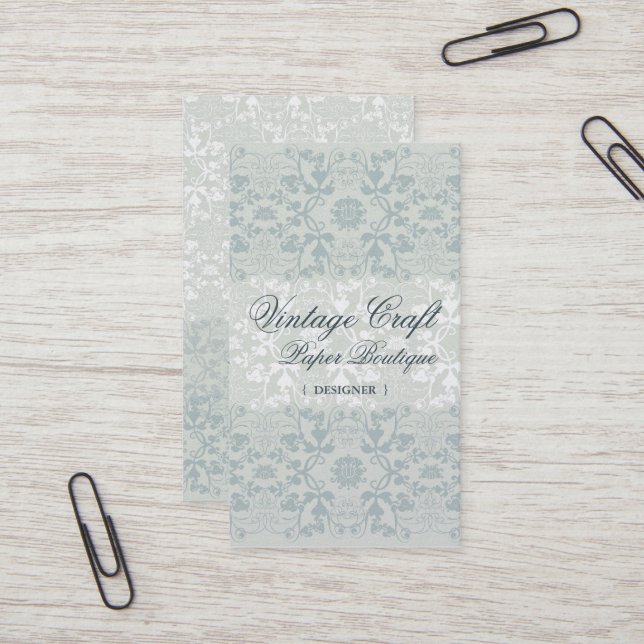 Damask Swirls Lace Dream Custom Business Card (Front/Back In Situ)