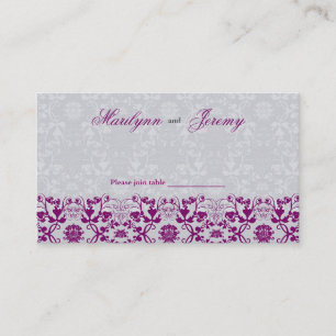 Damask Swirls Lace Orchid Guest Place Card