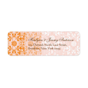 Damask Swirls Lace Sorbet Custom Label