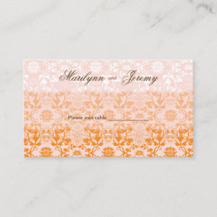 Damask Swirls Lace Sorbet Custom Table /Place Card