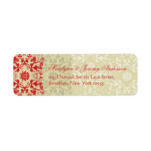 Damask Swirls Lace Spice Custom Label