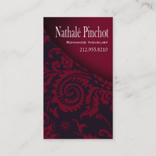 Damask Swoop - Novelist Writer Editor Freelancer Business Card