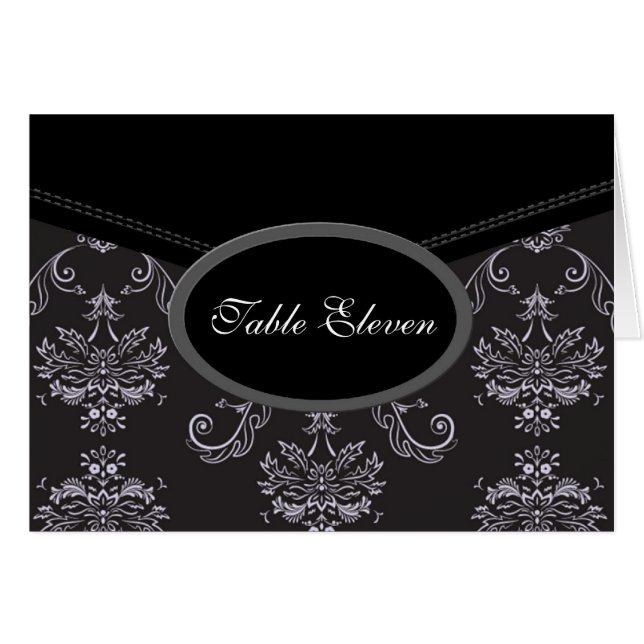 Damask Table Seating Cards | E1 (Front Horizontal)