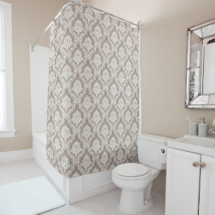Damask Tan Shower Curtain