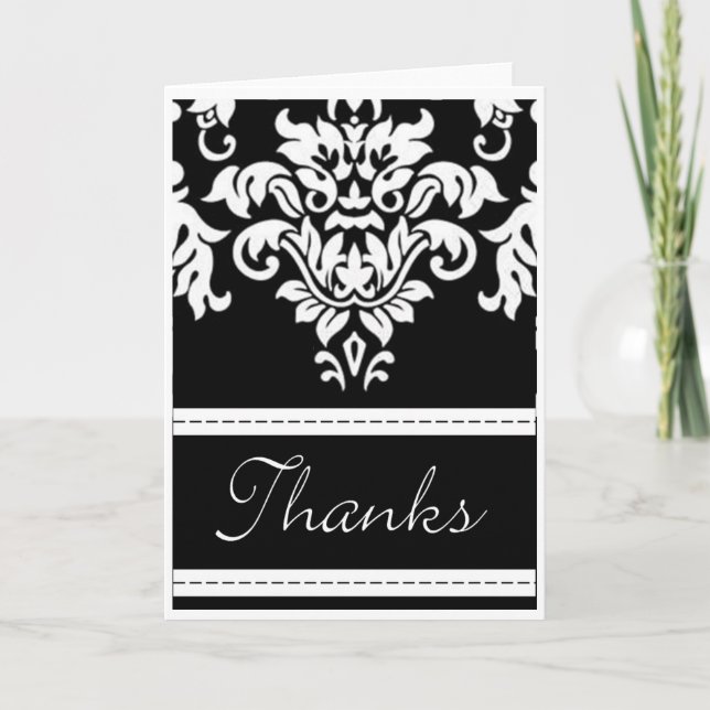Damask Thank You card (Front)