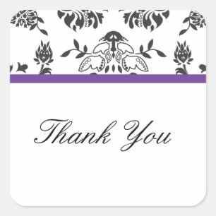 Damask Thank You Envelope Seal