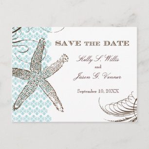 Damask Tropical Save the Date Announcement