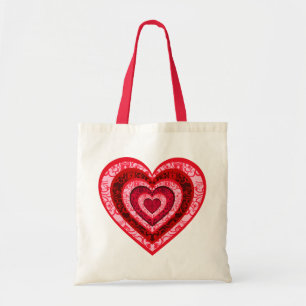Damask Valentine's Day Layered Hearts Bag