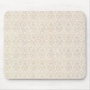 Damask Vanilla Pattern Mouse Mat