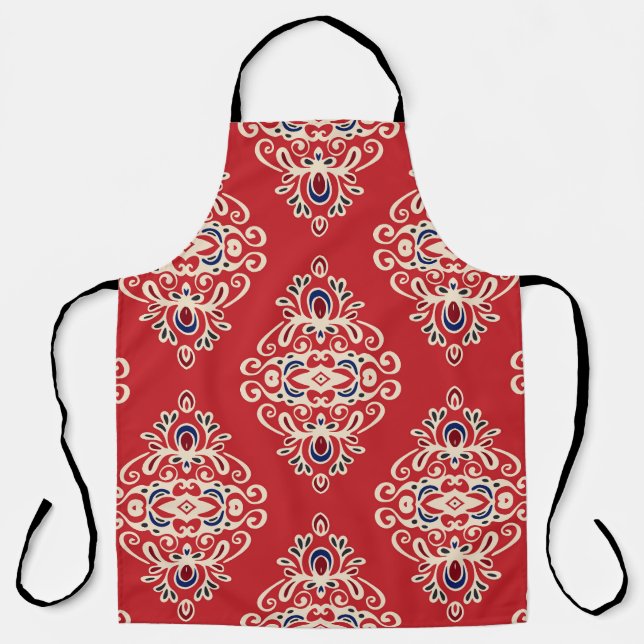 Damask Vintage: Flourish Seamless Pattern. Apron (Front)