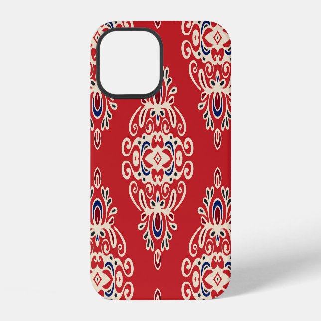 Damask Vintage: Flourish Seamless Pattern. iPhone Case (Back)