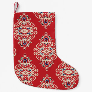 Damask Vintage: Flourish Seamless Pattern. Small Christmas Stocking