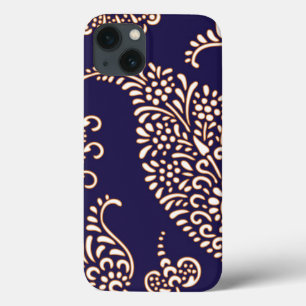 Damask vintage paisley girly floral henna pattern iPhone 13 case