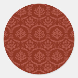 Damask wallpaper 3 classic round sticker